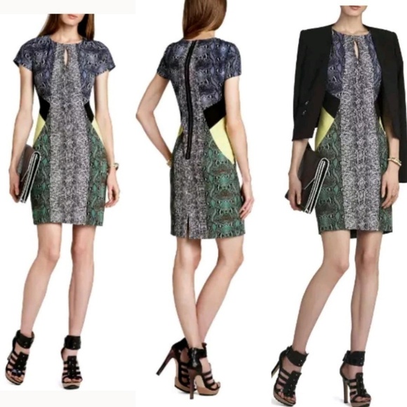 New BCBGMaxAzria Chole Multi-Color Snake Print - Picture 2 of 11